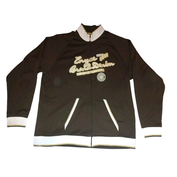 Enyce Men’s Large Spell Out Brown Full Zip Track Suit Jacket 3XL Zipper Jacket - Picture 1 of 11